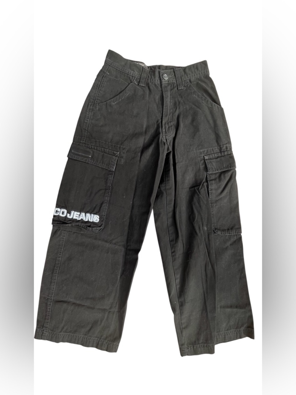Vintage Y2K JNCO Black Baggy Pants Army Twill Skater Grunge Punk - Picture 2 of 14